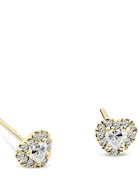 Chrilia 14K Gold Earrings with Stones