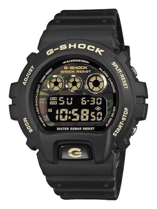 Casio Ψηφιακό Ανδρικό Ρολόι Μπαταρίας με Μαύρο Καουτσούκ Λουράκι