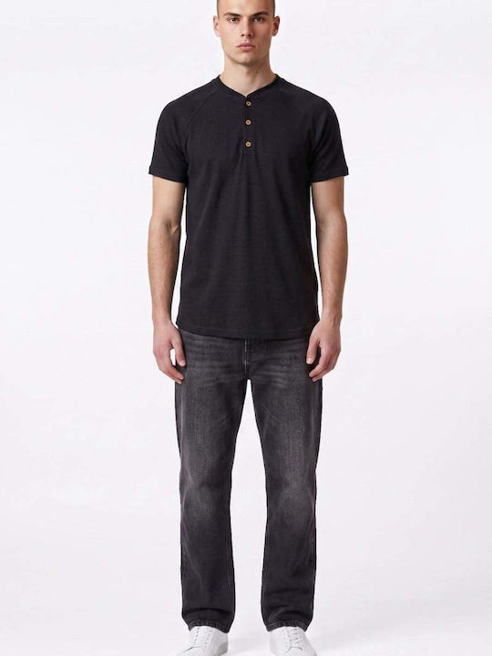 Ben Tailor Waffle T-shirt Μαυρο