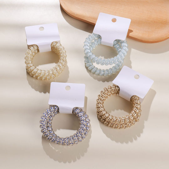 Set Hair Scrunchies Coil – Multicolored Polka Dots 2 Pieces
