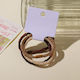 Hair Scrunchies Brown Fabric 4 Pieces