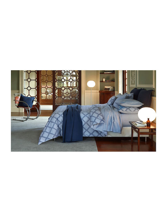 Valeria Home Set Huse Pentru Pilote 100% Bumbac 240x220cm Superdublu Cu 2 Fețe De Pernă Cearșafuri Cidade – 100% Midnight