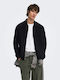 Langärmeliges Overshirt Schwarz