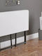 Birou Din Lemn Black-White Cu Picioare Metalice 80x50x75cm