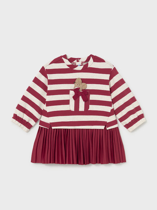 Mayoral Girls Sweatshirt Dress Long Sleeve Stri...