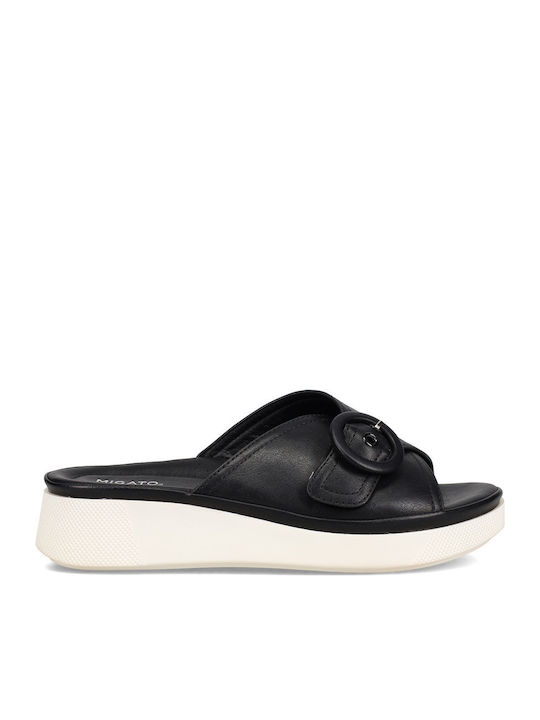 Γυναικεία Ανατομικά Σανδάλια Flatforms Μαύρα