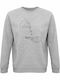 Bio-Unisex Sweatshirt Addicted To Music Grau Meliert