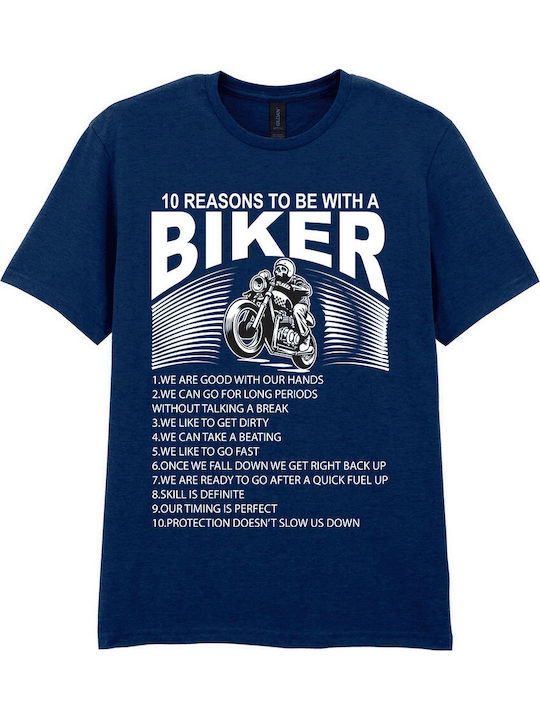 Unisex T-shirt Biker Dunkelblau