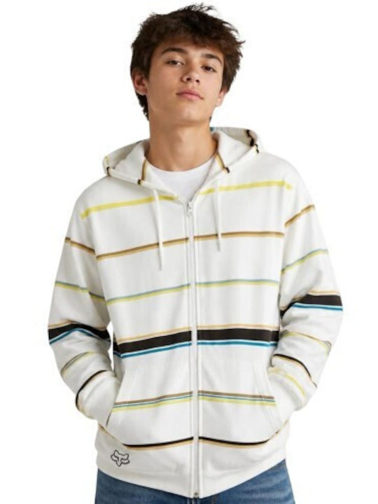 Fox Hooded Cardigan White