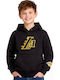 Kids Sweatshirt with Hood and Pockets Black