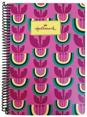 Hallmark Spiral Ruled Notebook B5 70 Sheets 2 Subjects Tulip Ass