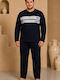 Rimoli Plus Size Winter Men's Pyjamas Blue Black