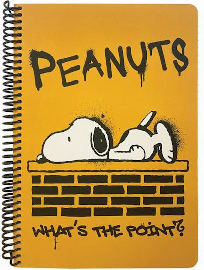 Peanuts Snoopy and Woodstock Σπιράλ Τετράδιο Ριγέ Β5 105 Φύλλων 3 Θεμάτων Point
