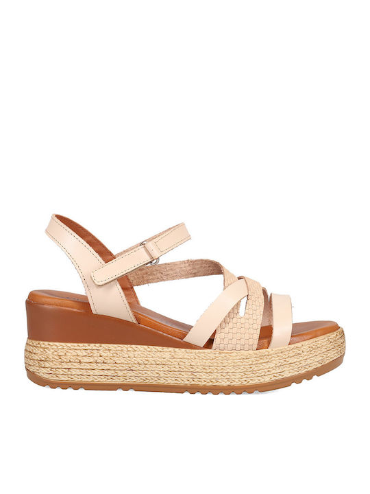 Migato Sommer Damenplattformen Beige