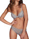 Jadea Lace Underwear Set Bra With Grey Slip Argent