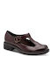 Leather Women's Ballerina Shoes in Burgundy Colour