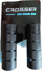 Crosser Σετ Αναβατηρες Ποδηλατου Σαγρε 38x110mm Βιδωτοι Μαυροι 14mm Αξονα