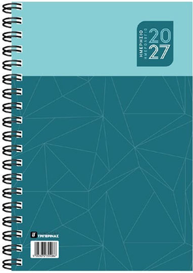 Innostat Daily Agenda 2027 Turquoise Spiral 10x14cm