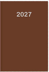 Innostat Daily Agenda B6 2027 Brown 12x17cm