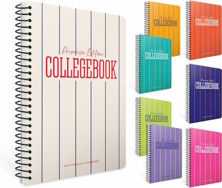 Gipta Тетрадка Спирала С Редове А4 College Book (Различни Дизайни/Цветове) 3-54-30