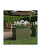 vidaXL Metallic Flower Pot Olive 80x30x49cm