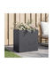 vidaXL Metallic Flower Pot Anthracite 50x30x49cm