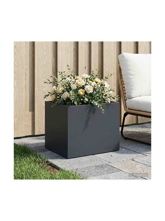 vidaXL Metallic Flower Pot Anthracite 40x30x30cm