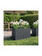 vidaXL Metallic Flower Pot Anthracite 80x30x49cm