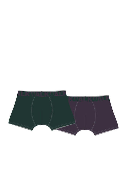 Walk Men's Green Boxers 2Pack