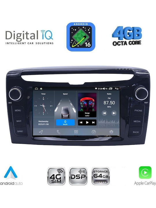 Digital IQ Blg 444_cpa 7 Zoll Deck Multimedia System Lancia Ypsilon Modell 2011+