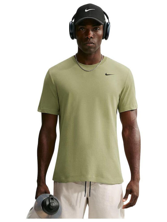 Nike Dri-Fit Αθλητικό T-shirt Χακί