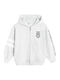 Kinder-Sweatshirt Strickjacke mit Kapuze Grau