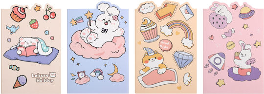 Cute Rabbit Notebook A5 32 Sheets (Miscellaneous Designs/Colors)