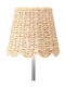 Zafferano Lampenschirm aus Gewebten Yakinthos-Glasfasern Beiges Scallop Poldina Großer Ld035501 19,5x17,5 cm
