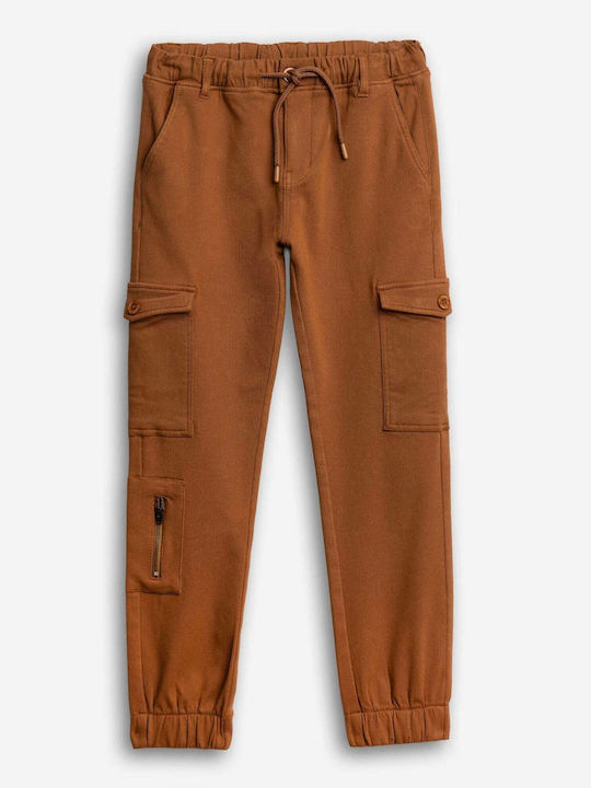 Kids Cargo Trousers Brown