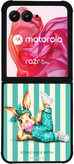 Sonique Stripe Stories Series Handyhülle Motorola Razr 50 Ultra Ikonisches Kaninchen