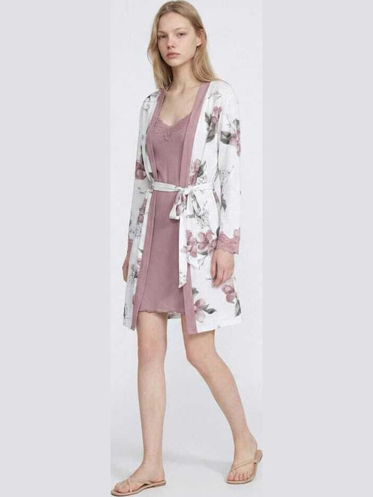 Cootaiya Summer Women's Robe with Nightgown Dir...