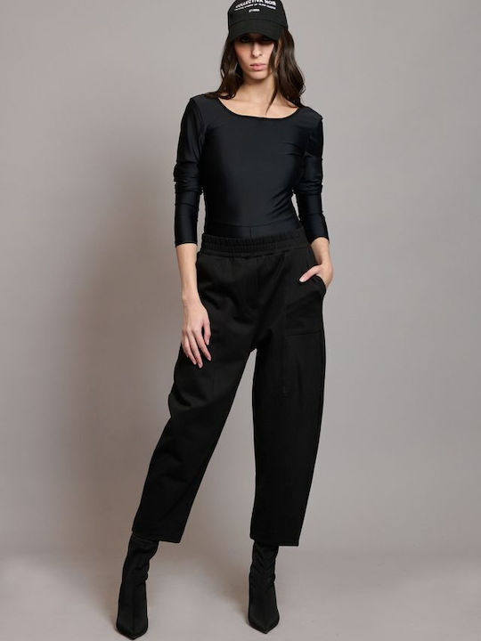 Women's Fabric Trousers Black