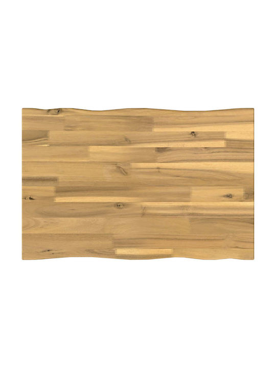vidaXL Rechteckige Tischoberfläche aus Massivholz Weiß 90x50x3,5cm 938571