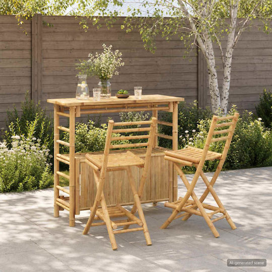vidaXL Outdoor Bar Set 3 Pieces
