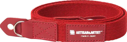 Artisanartist Acam-102 Slim Cloth Strap Ring-type/eyelets Red