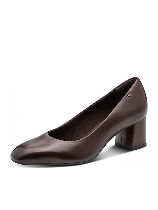Tamaris Leather Pointed Toe Heels with Mid Heel...