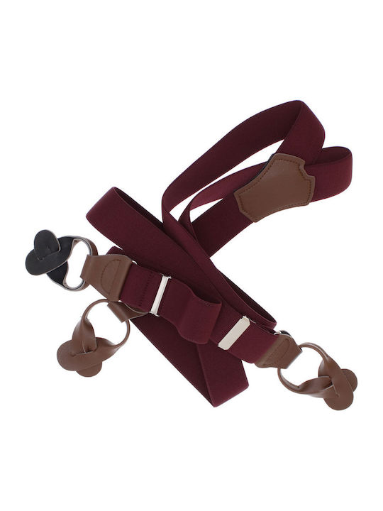 Breteli Unisex Adulți ButicCochet Din Material Sintetic Elastic 35 Mm Model Y-tip Bordo Br520