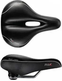 Pro-X Fahrradsattel Schwarz mit Gel 274 x 174 mm