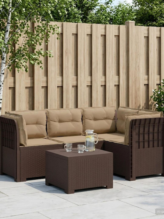 Ecksofa Outdoor Rattan mit Kissen