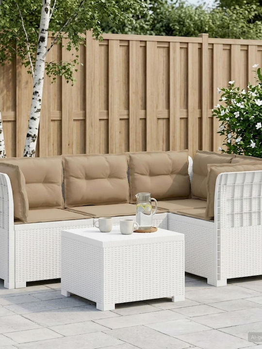 Ecksofa für den Außenbereich Rattan mit Kissen