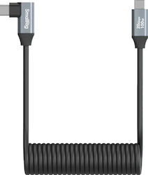 SmallRig SmallRig 4792 Cablu de date USB-C drept la USB-C înclinat spiralat SmallRig SmallRig 4792 Cablu de date USB-C drept la USB-C înclinat spiralat