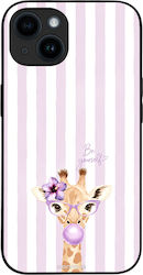 Θήκη Sonique Stripe Stories Series Apple Iphone 14 Λιλά Καμηλοπάρδαλη Τσιχλόφουσκα