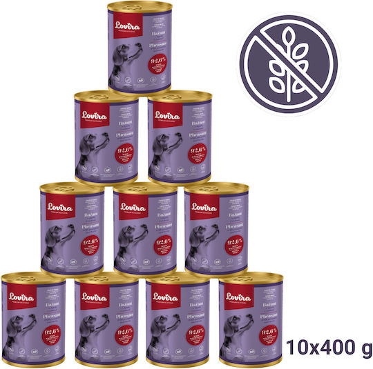 Lovira Wet Dog Food in Cans with Pumpkin and Meat 10x400gr