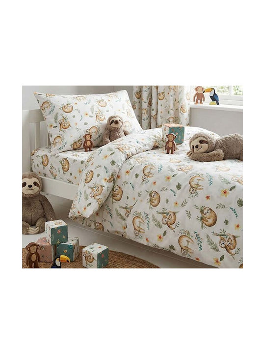 MayHome Semi Double Sheet Set with Elastic Band Cotton Cotton 120x200cm